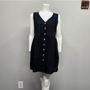 Curator 100% cotton black summer mini dress!